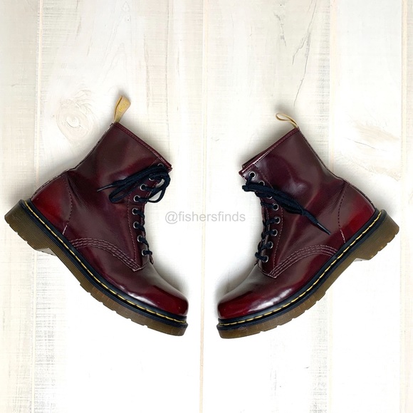 doc martens vegan 1460 cherry red